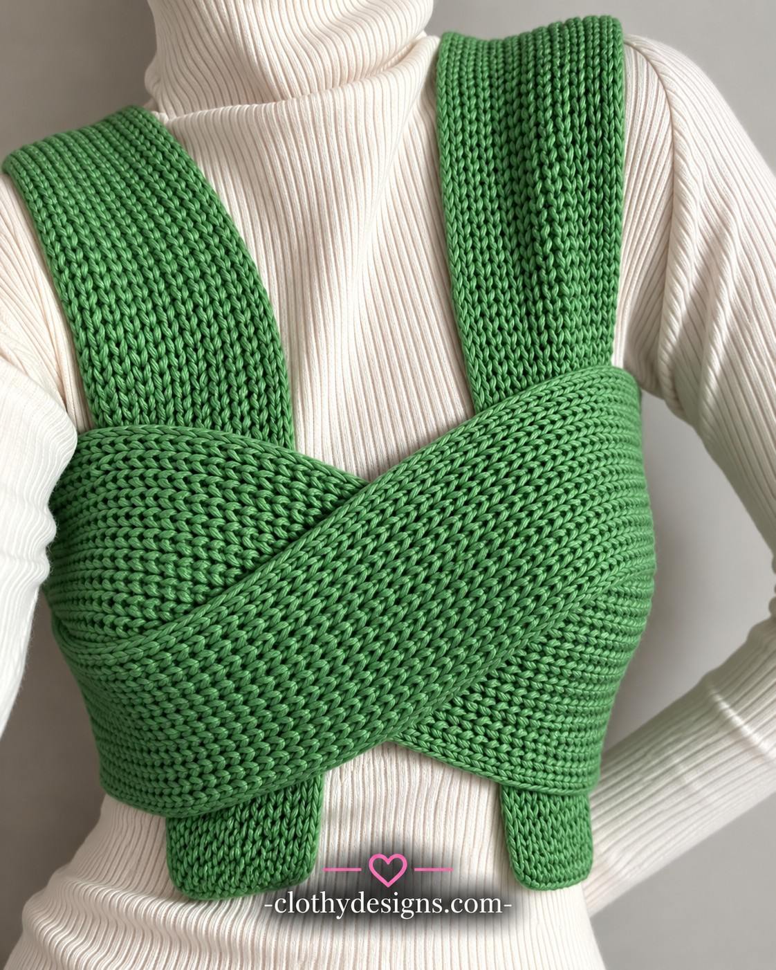 title                Women’s Fall Winter Knitted Crop Top – Sleeveless Slim Fit Bandage Pullover Sweater